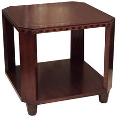 Art Deco Side Table in Mahogany