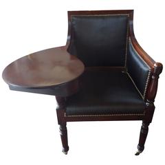 Rare Antique Federal Mahogany Writing Chair