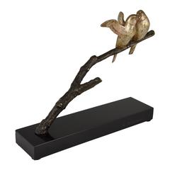Sculpture d'oiseau en bronze Art déco de Becquerel:: 1930