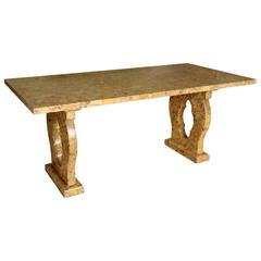 Art Deco Aleppo Breccia Marble Interior Table, circa 1940
