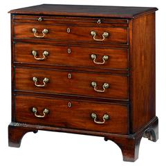 Antique George III Mahogany Compact Chest with Slide