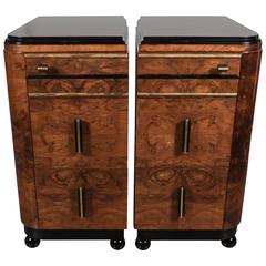  Art Deco Machine Age Nightstands or Side Tables in the Manner of Deskey