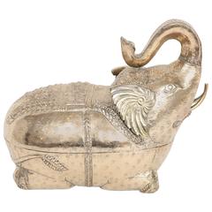 Large 1970's Indian Silverplated Elephant Box