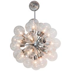 1950s Sputnik Glass Globe Chandelier in Chrome by Lightolier 8