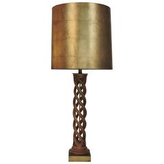 Helix Lamp by Frederick Cooper Studios, in the style of James Mont. 1
