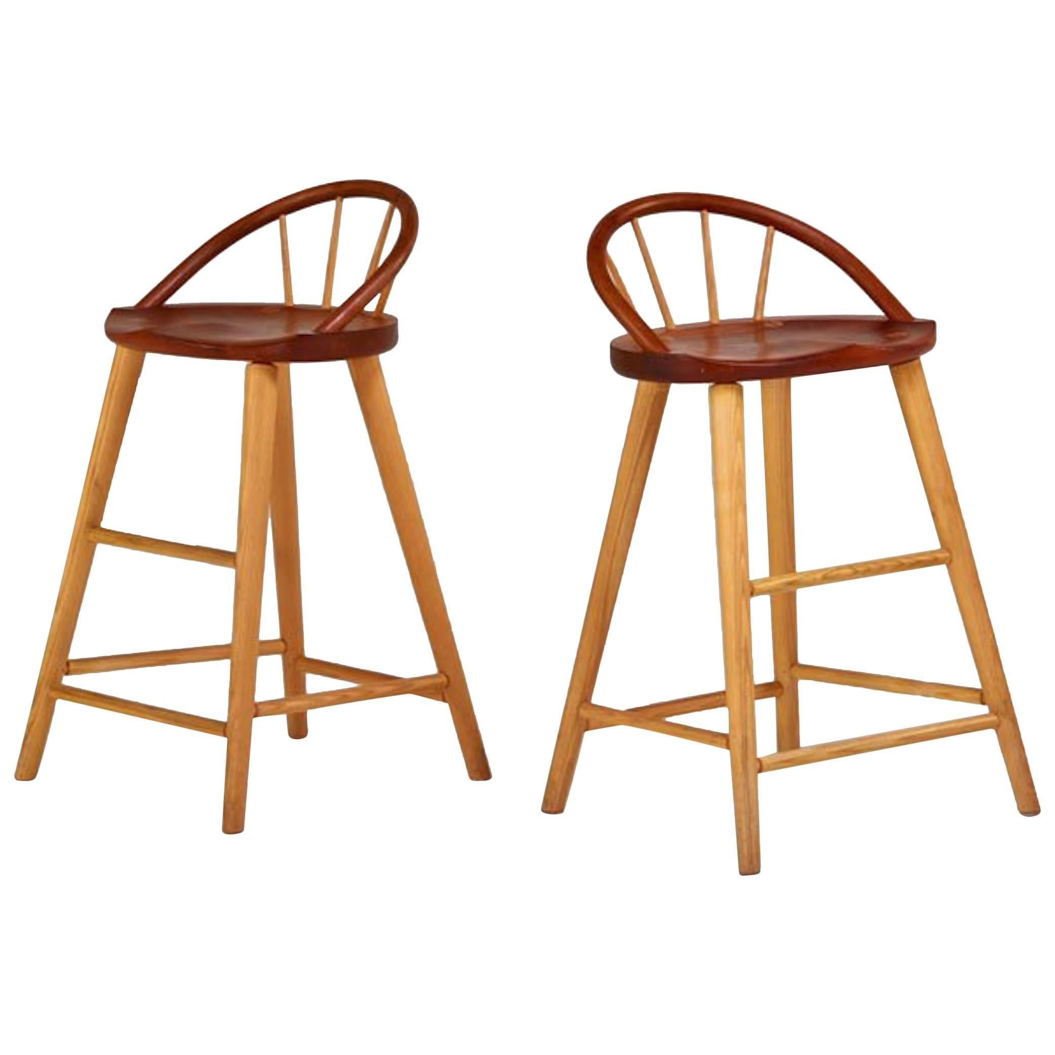 Pair of Thomas Moser "Bowback" Stools