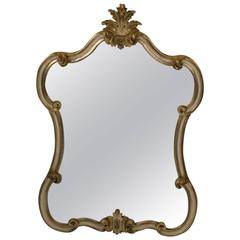 Italian Two-Tone Gilt Shield Mirror