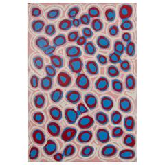 Australian Aboriginal Painting with Pink, Red and Blue by Alice Nampitjinpa 6