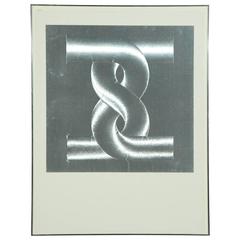 Chrome or Silver Framed Op Art 8