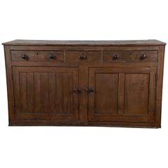 Antique Three-Drawer, Two-Door Tailor's Table