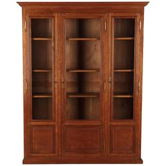 French 1920s Three-Door Oak Bookcase