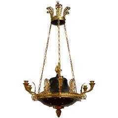German Empire Gilt Bronze Chandelier 11