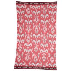 Special Edition Artisanal Pink Ikat Wool Blanket by Decors Barbares