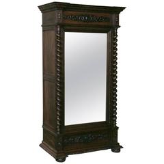 19th Century Renaissance Armoire with Barley Twist Columns