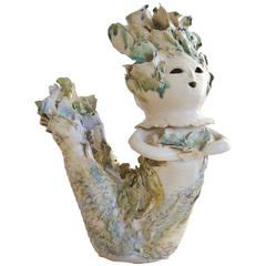 Vintage Ribbon Ceramic Mermaid