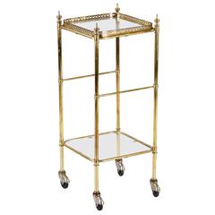 Two-Tier Midcentury French Brass Side Table
