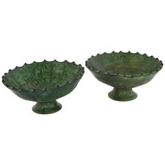 Handcrafted Ivy Green Bowls from Morocco