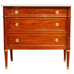 Louis XVI Mahogany Rectangular Commode by Joseph Schmitz