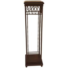 French Art Deco Pedestal in Wrought Iron
