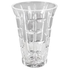 Midcentury Exquisite Etched Cut Crystal Vase by Cristalleries De Sevres
