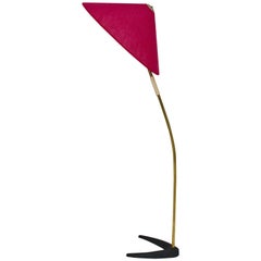 The Moderns Modern Kalmar Lampadaire vintage en laiton Pieds de biche 1950 Autriche