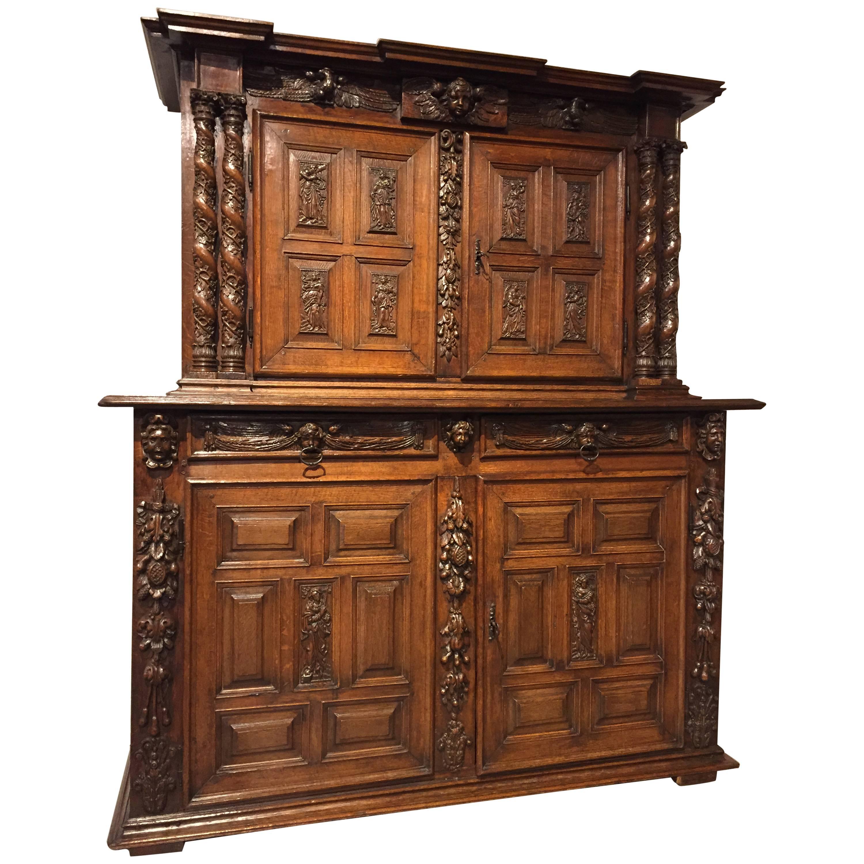 Rare Late Renaissance Cabinet from France, 17th Century