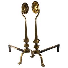 Vintage Brass Andirons