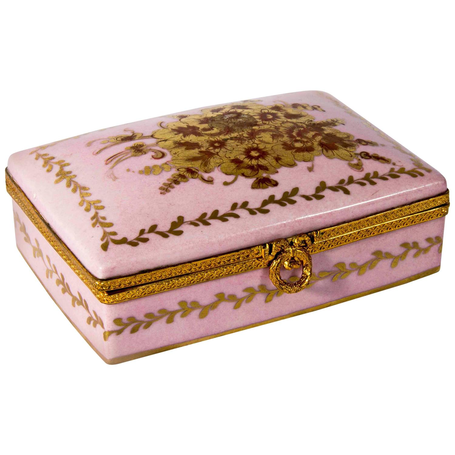 Vintage Porcelain Limoges Box at 1stdibs