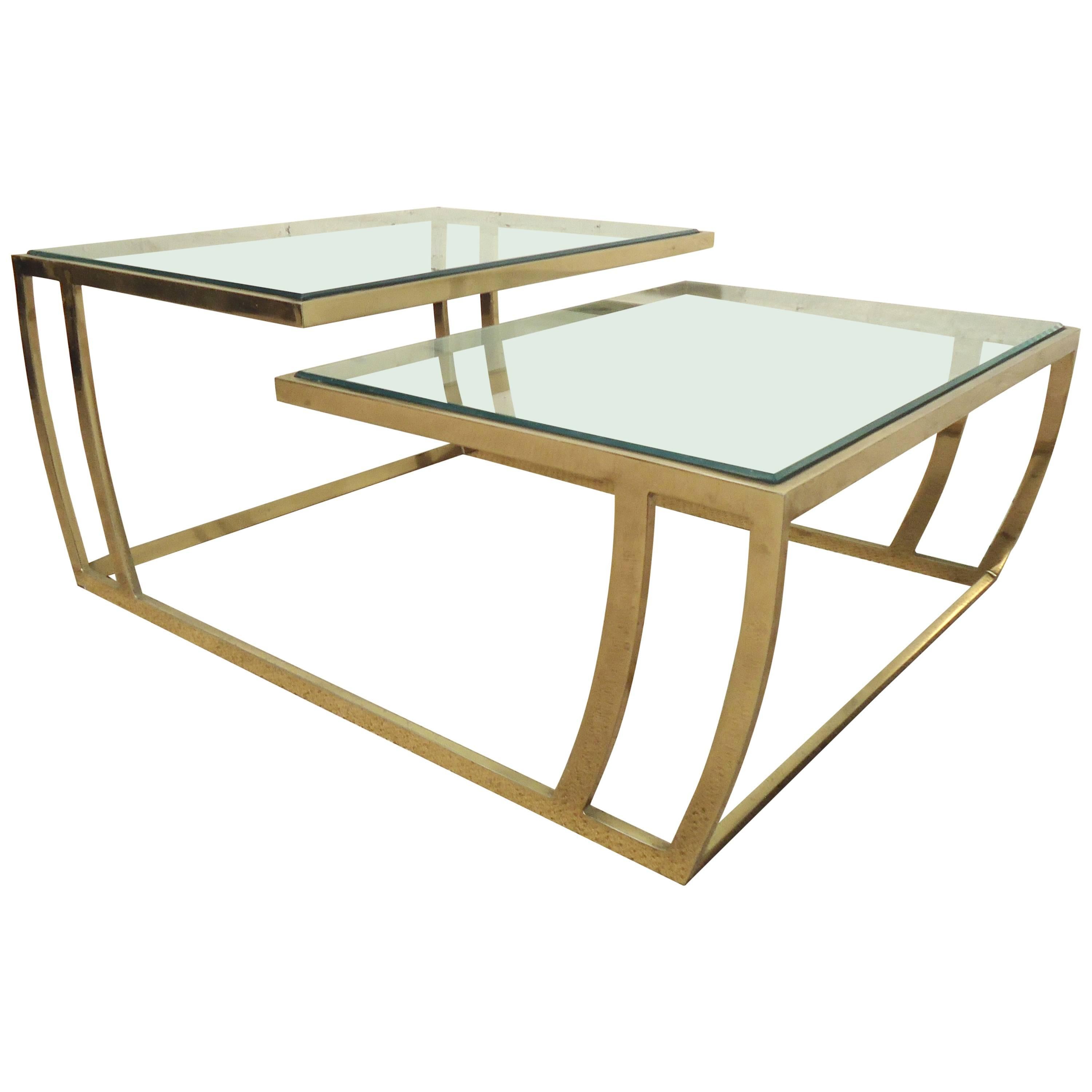 Magnifique table moderne à deux pieds