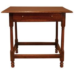 18th Century Oak One-Drawer Side Table 5