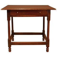 18th Century Oak One-Drawer Side Table 