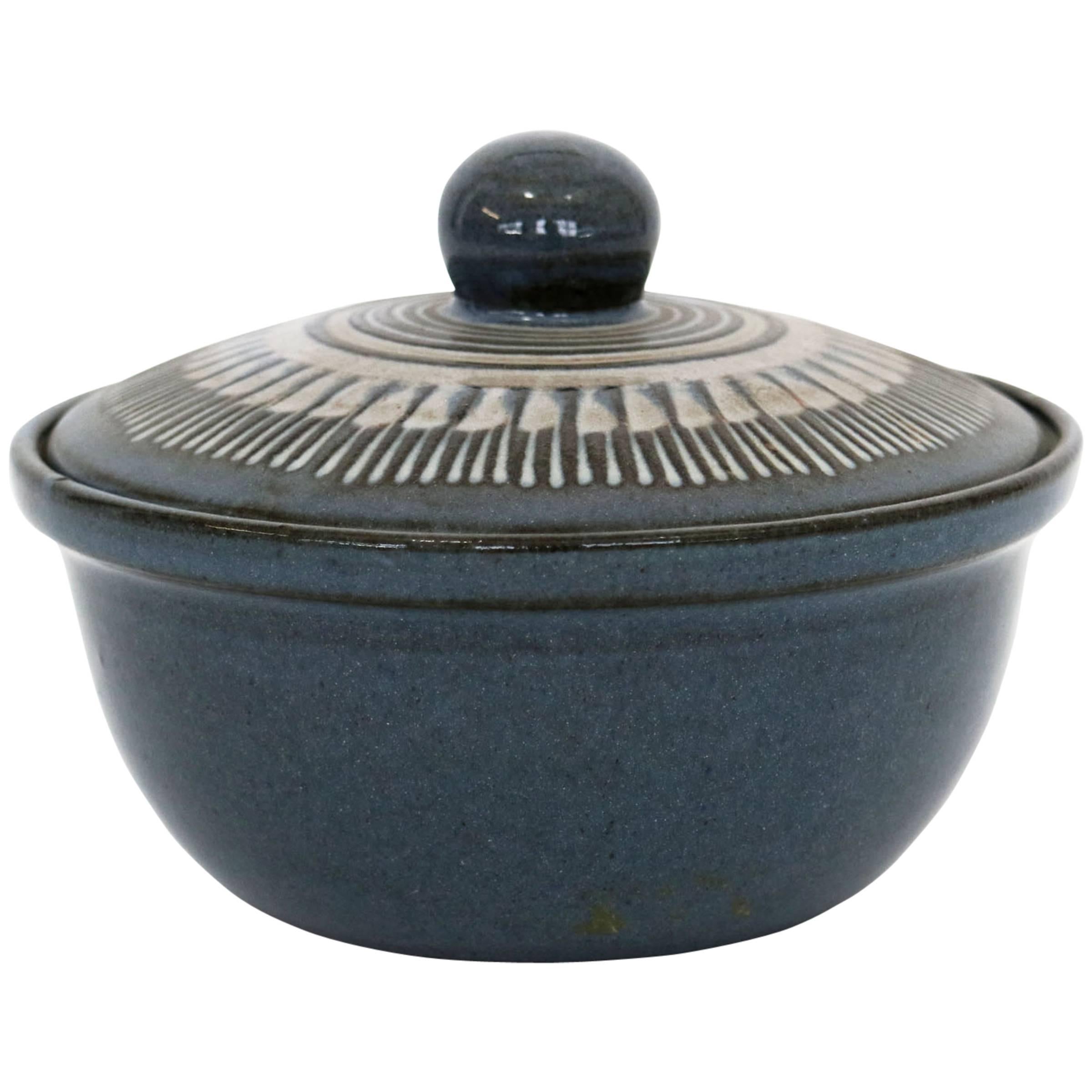 Swedish Ceramic Bowl with Lid at 1stDibs