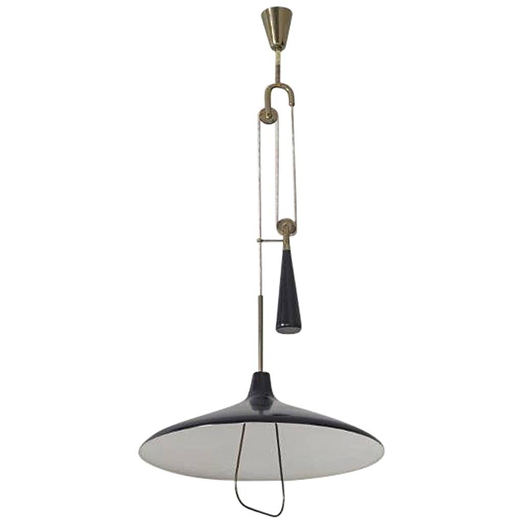 Arredoluce, chandelier, "12126" model, circa 1950, Italy.