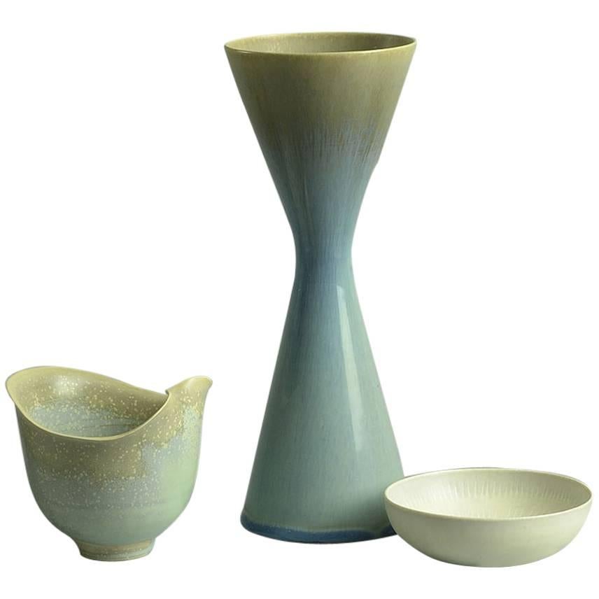 Three Unique Items by Stig Lindberg for Gustavsberg For Sale