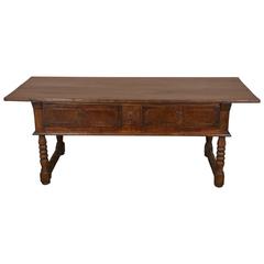 Antique English Country Oak Server 7