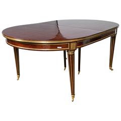 Maison Jansen Louis XVI Style Bronze-Mounted Three-Leaf Dining Table