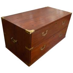 Antique Campaign Chest Coffee Table