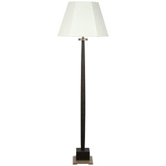Paul Marra Faux Shagreen Floor Lamp 1940s Inspired, Mocha