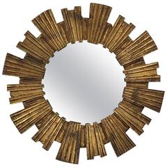 French Gilt Sunburst or Starburst Mirror
