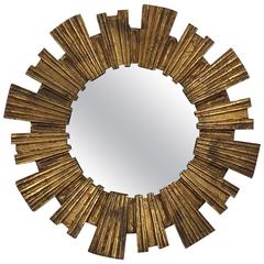 French Gilt Sunburst or Starburst Mirror 