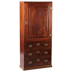 Fine English Georgian Mahogany Collector Cabinet, 18th Century