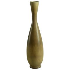 Large Vase with Brown Haresfur Glaze by Berndt Friberg for Gustavsberg 12