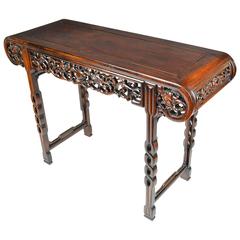 Vintage Chinese Rosewood Altar or Console Table