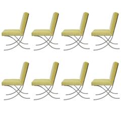 X-Base Chrome Dining Chairs 12