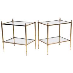 Pair of Hollywood Regency Style Side Tables in the Style of Maison Jansen