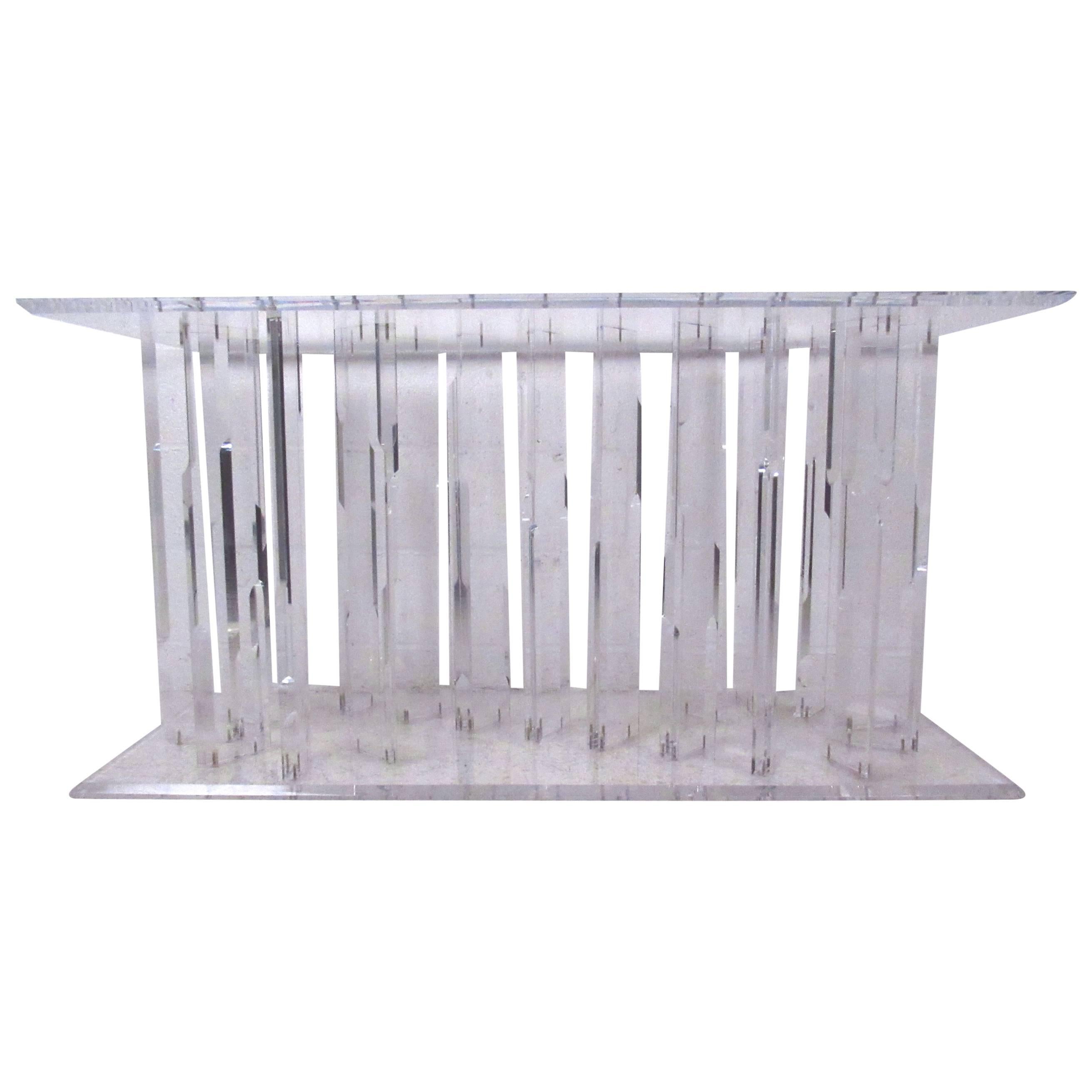 Vintage Modern Lucite Console Table