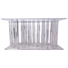 Elegant Mid-Century Modern Sculpted Lucite Hall Table 7