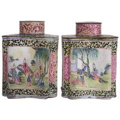 Pair of Antique Chinese Tea Caddies, circa 1780