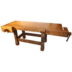 Great Early Carpenter
s Industrial Workbench