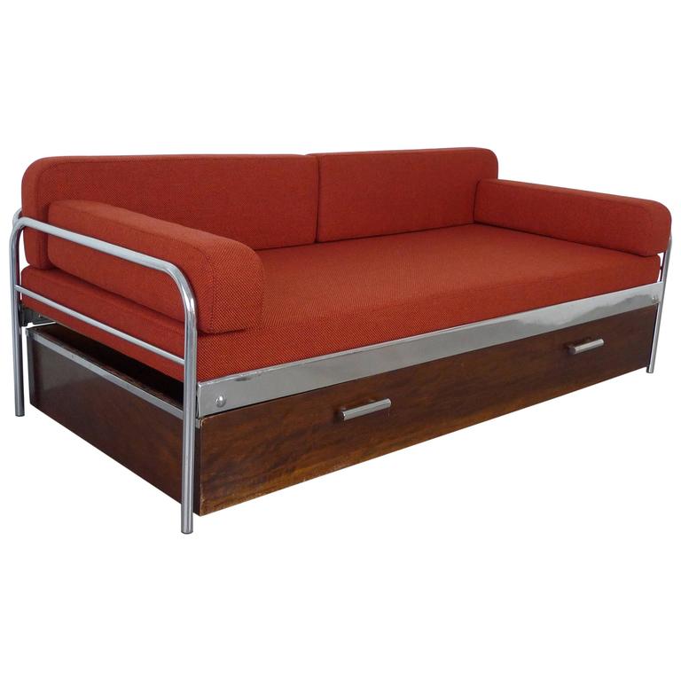 1930s Bauhaus Steel Sofa Bed By